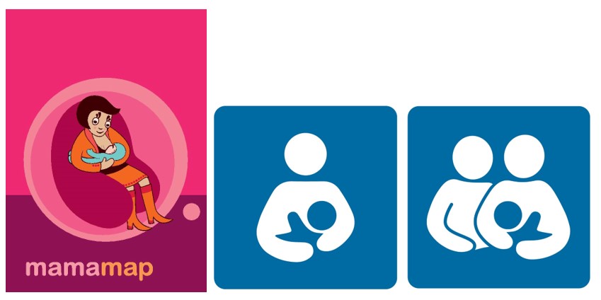 mamamap - allattamento al seno e mobilità - cartolina, manifesto, adesivo
